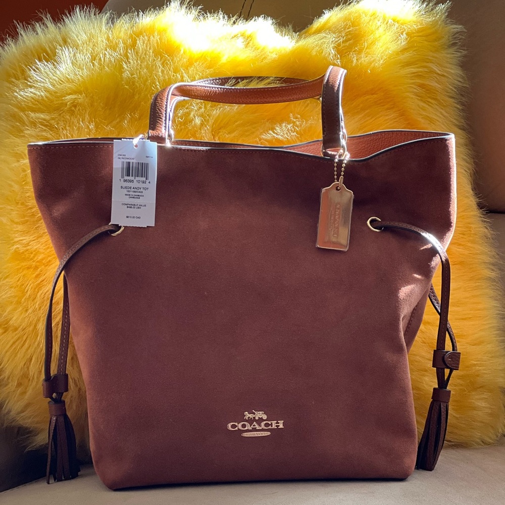 Authentic Coach Suede tote.
